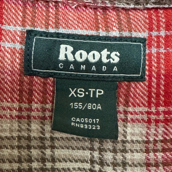 Vintage High End ROOTS Canada Red & White Plaid Women’s XS Shirt MINTY - Picture 3 of 3